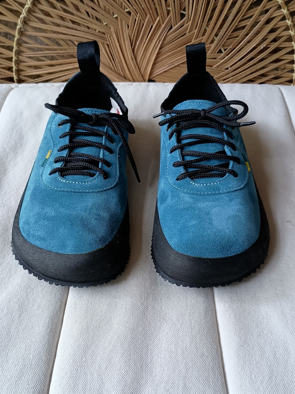 Be Lenka Blue Suede Leather Barefoot Lace-Up Shoes_7 - Picture 2 of 7